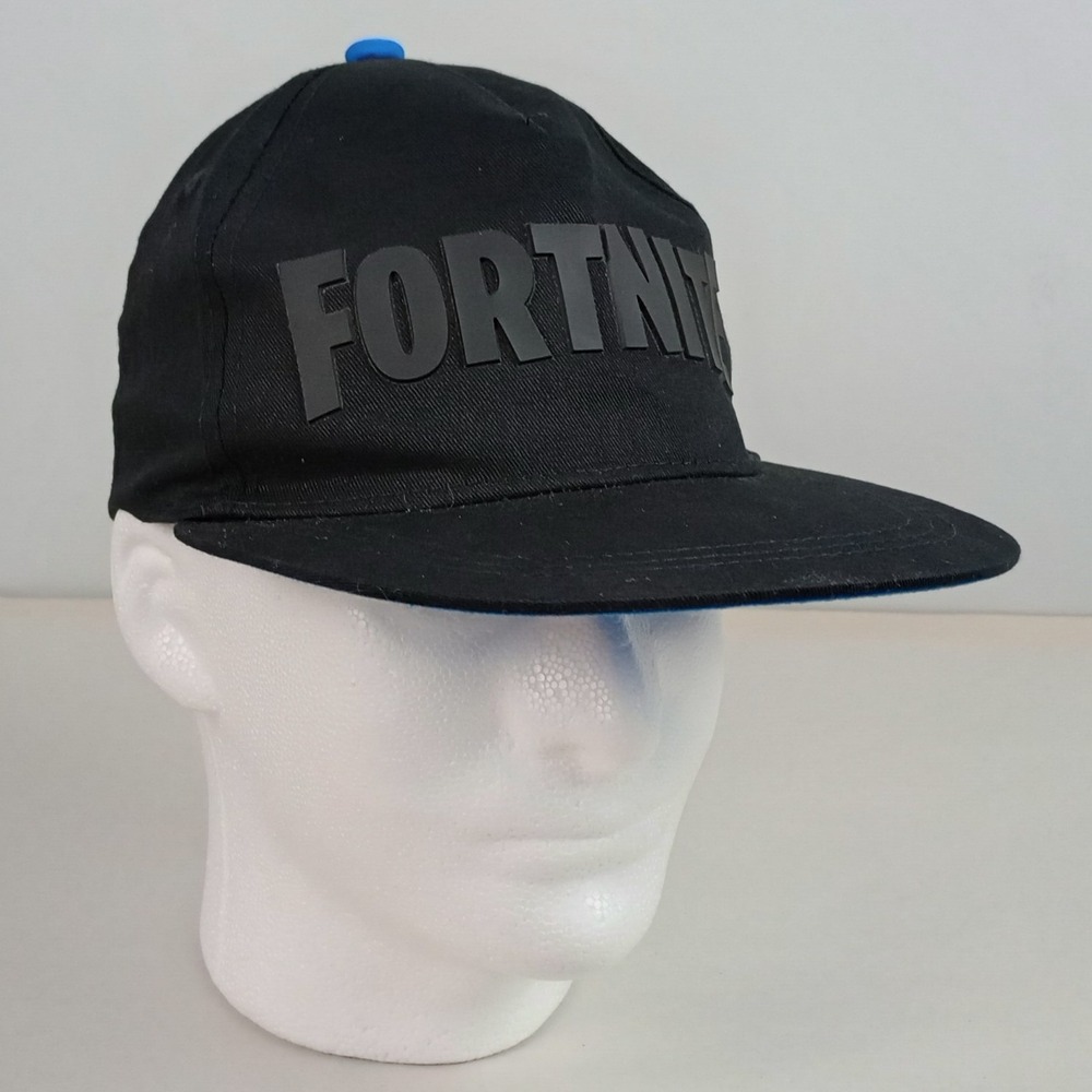 Fortnite Boys OS Black Blue Adjustable Snapback Gaming Gamer Hat Cap